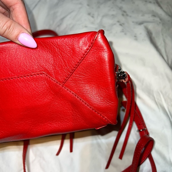 Auth BALENCIAGA Papier Mini Red Leather Tote Bag - Picture 13 of 14